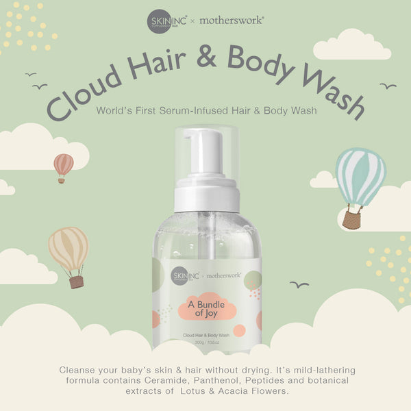 NEW Skin Inc x Motherswork: A Bundle of Joy Cloud Hair & Body Wash