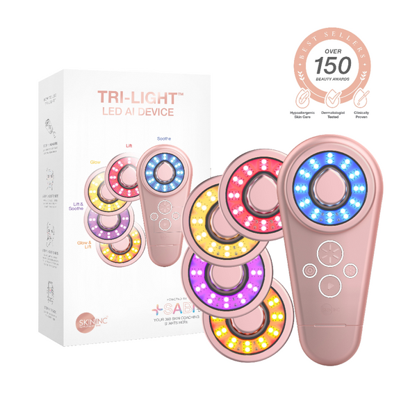 Tri-Light™ +SABI AI LED Device (Rose Gold Limited Edition) + Detox and Restore Serum Duo