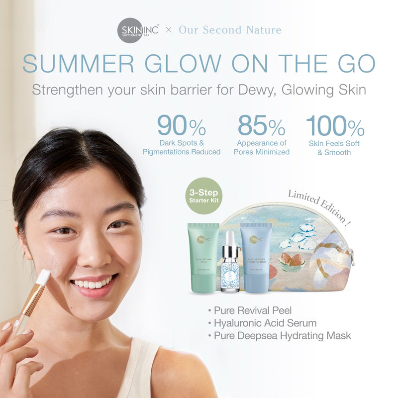 Skin Inc x Our Second Nature Summer Glow On The Go Set